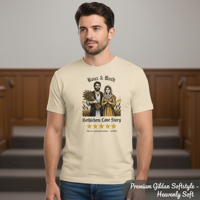 Boaz & Ruth Bethlehem Love Story T-Shirt__space