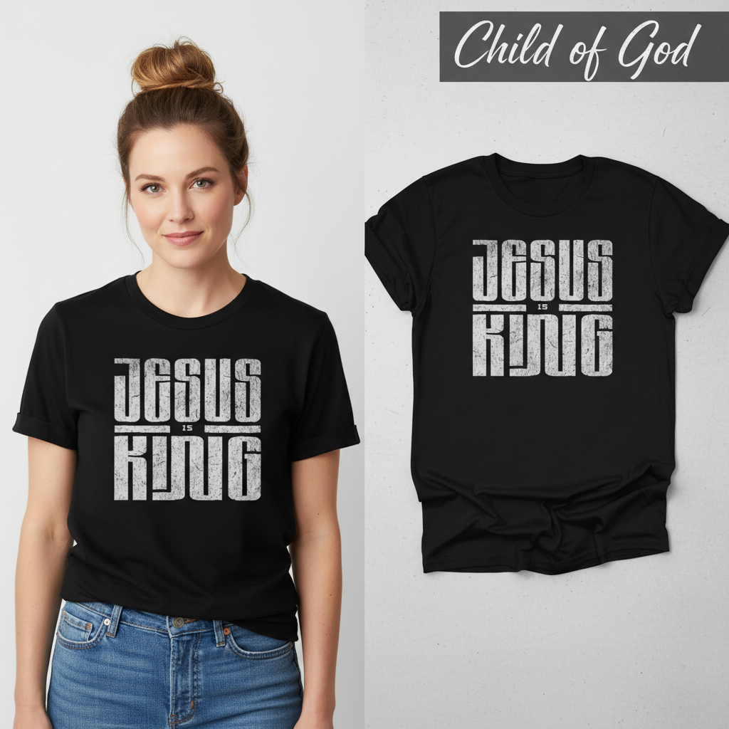 Jesus Is King T-Shirt_model_flat