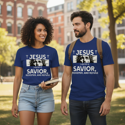 Jesus Is My Savior T-Shirt_dual_model_life