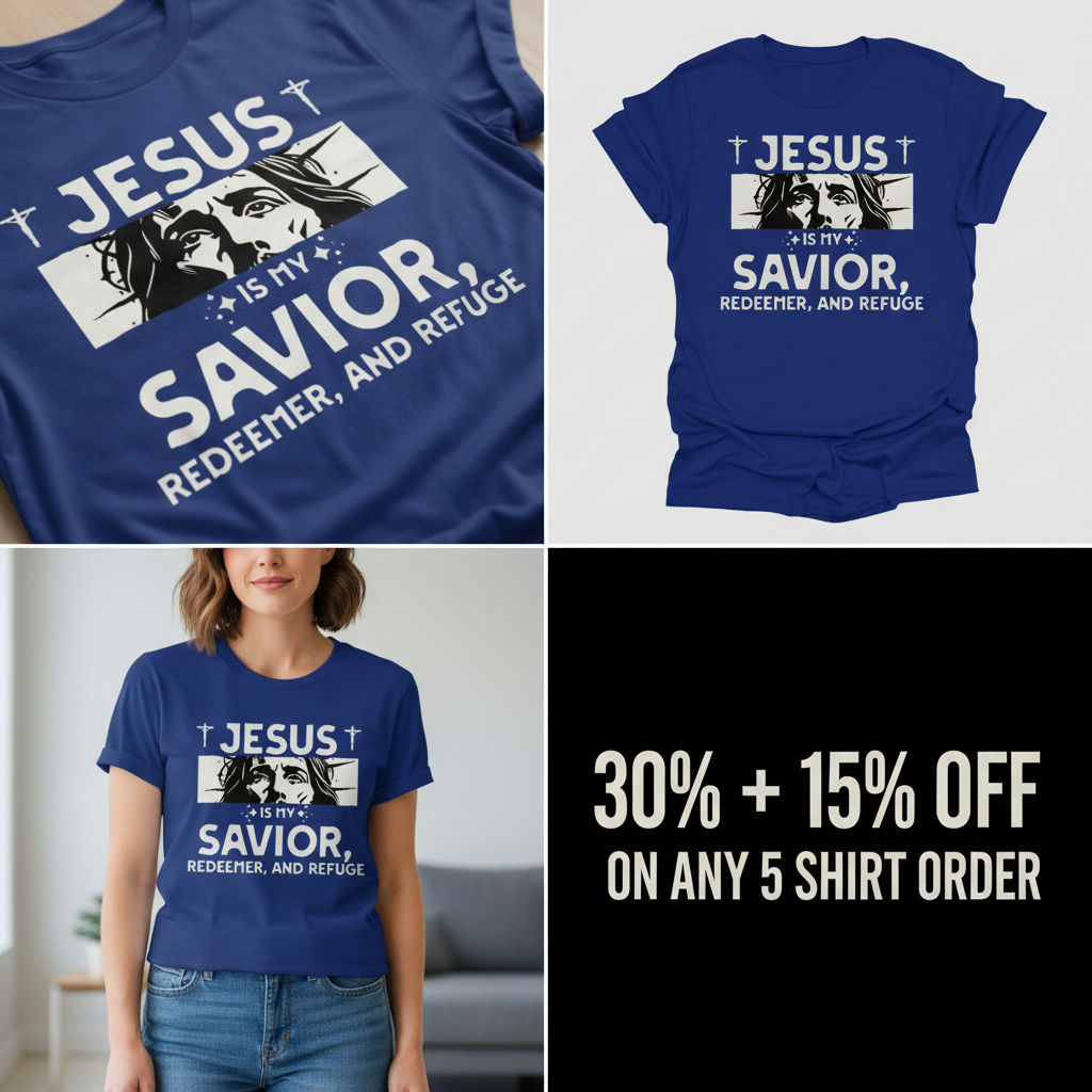 Jesus Is My Savior T-Shirt_4_panel