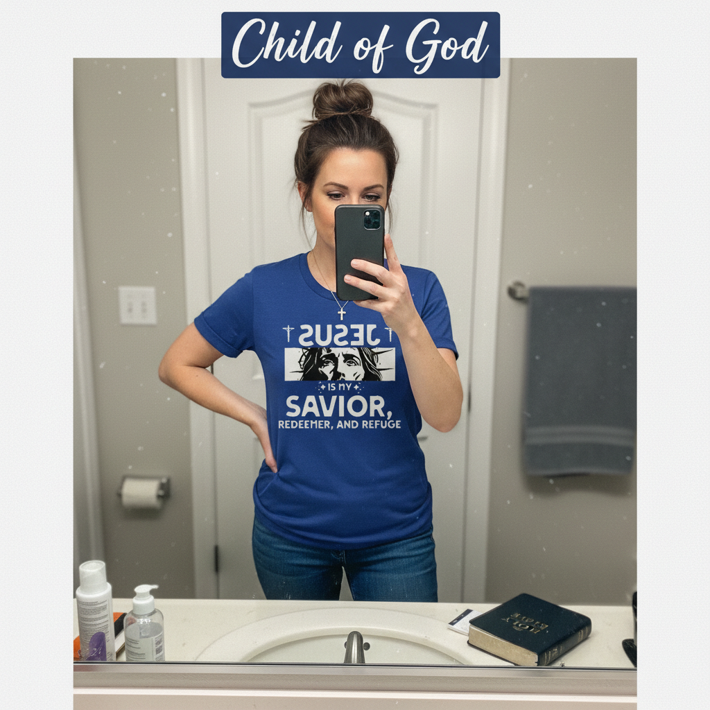 Jesus Is My Savior T-Shirt_mirror_selfie