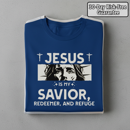 Jesus Is My Savior T-Shirt_stacked_flatlay