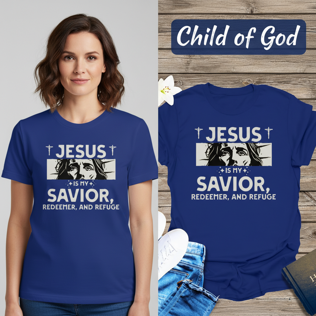 Jesus Is My Savior T-Shirt_model_flat