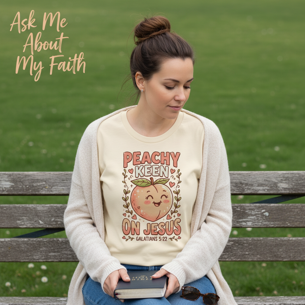 Peachy Keen On Jesus T-Shirt__pair