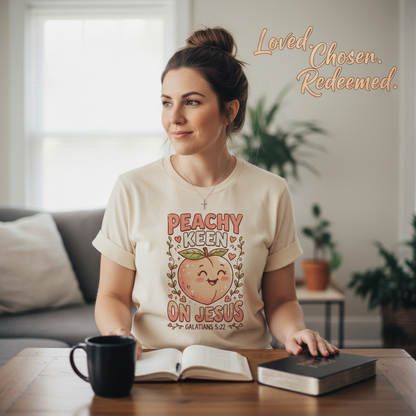 Peachy Keen On Jesus T-Shirt__use