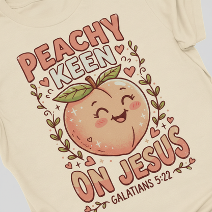 Peachy Keen On Jesus T-Shirt__detail