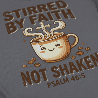 Stirred by Faith Not Shaken T-Shirt__detail