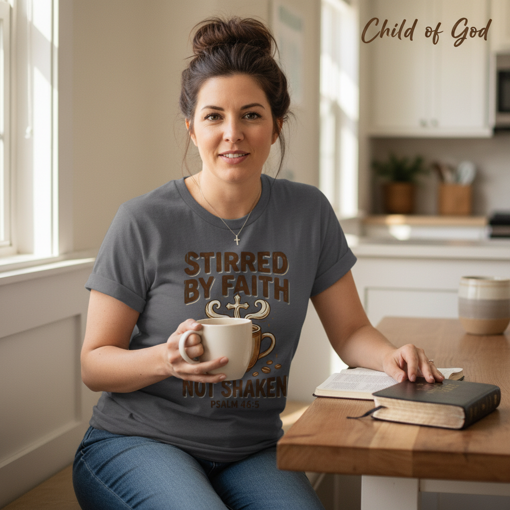Stirred by Faith Not Shaken T-Shirt__use