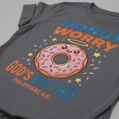 Donut Worry God's Got This T-Shirt__detail