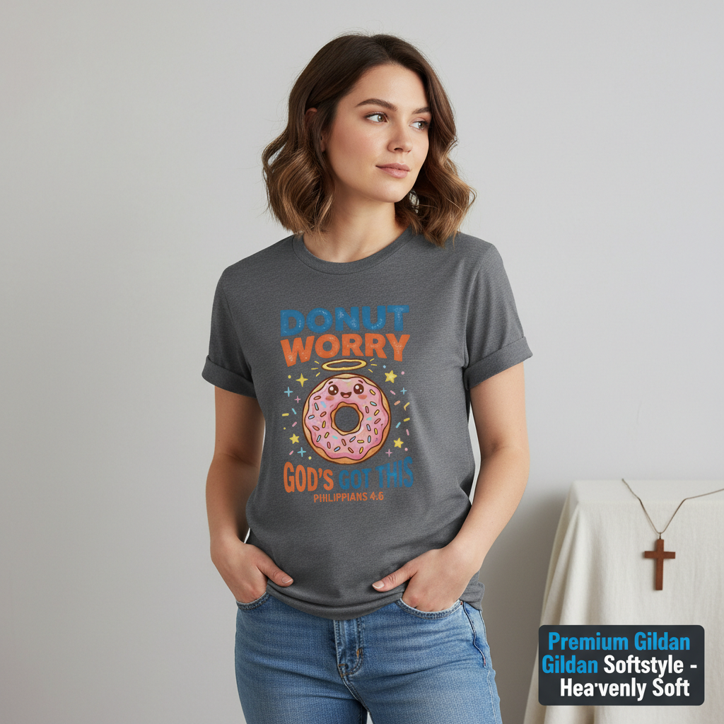 Donut Worry God's Got This T-Shirt__space