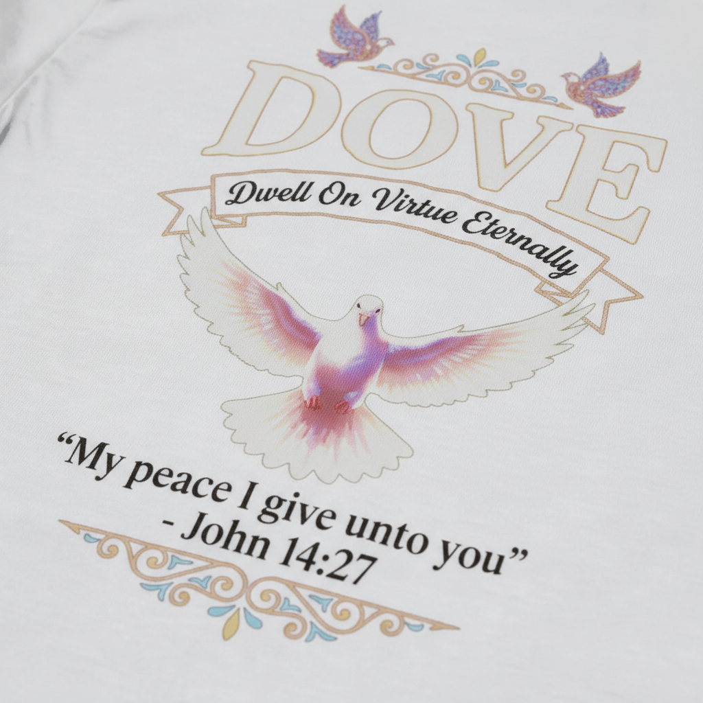 Peaceful Dove Scripture T-Shirt__detail