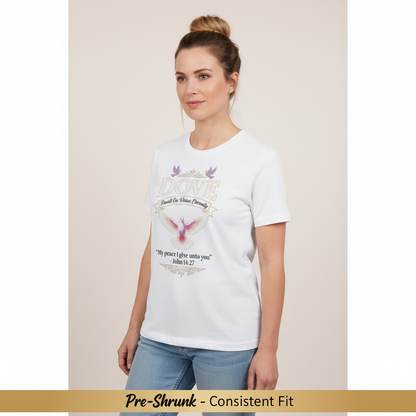 Peaceful Dove Scripture T-Shirt__space