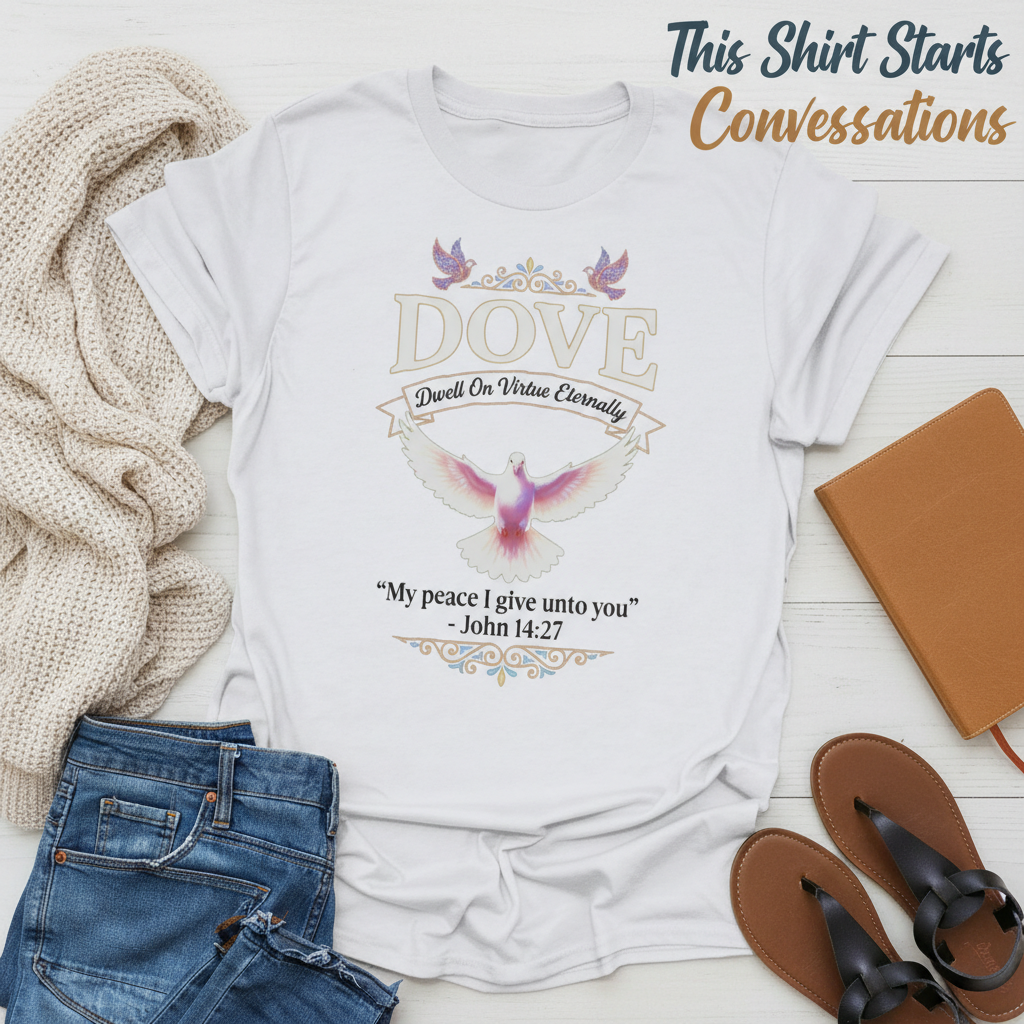Peaceful Dove Scripture T-Shirt__pair