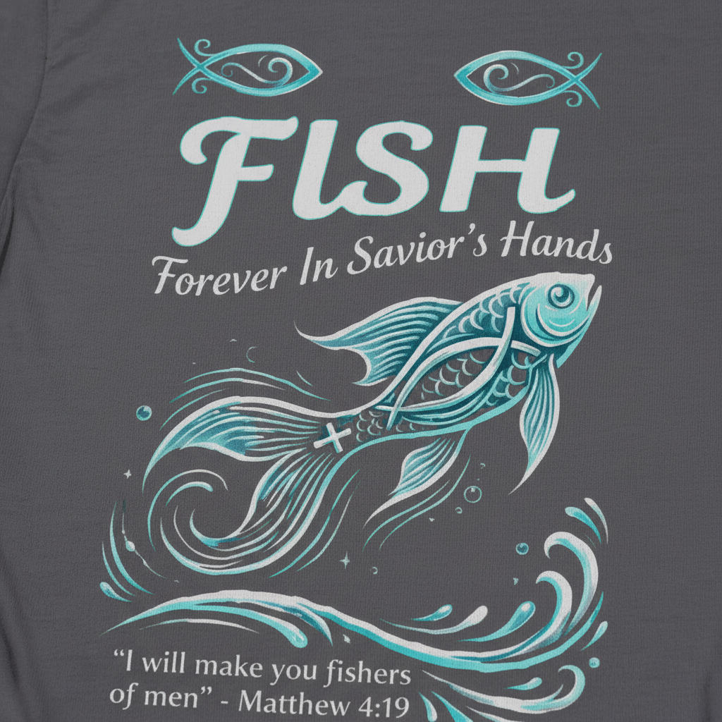FISH - Forever in Savior’s Hands T-Shirt__detail