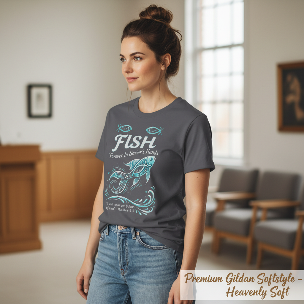 FISH - Forever in Savior’s Hands T-Shirt__space
