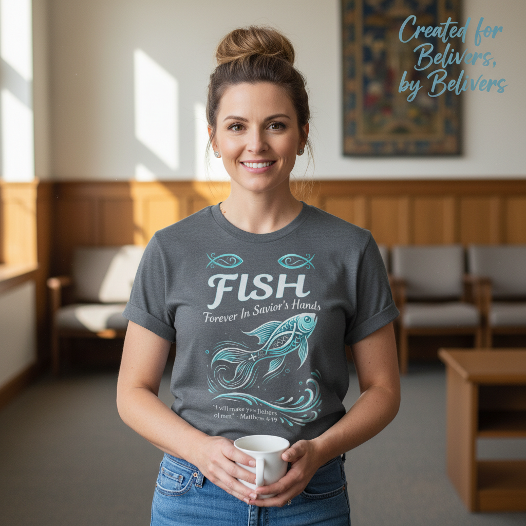 FISH - Forever in Savior’s Hands T-Shirt__lifestyle