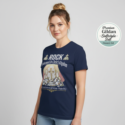Christ the Rock Fortress T-Shirt__benefit