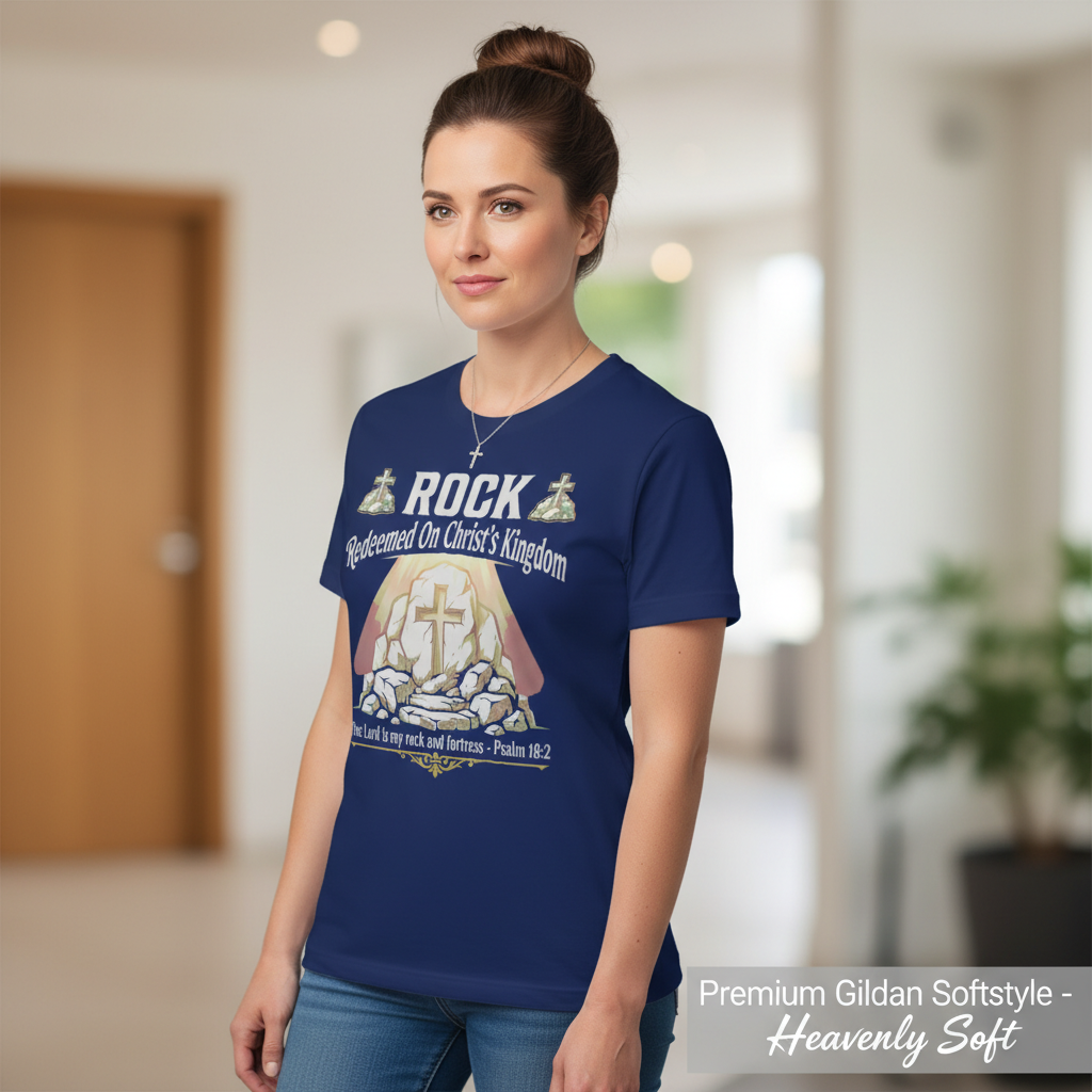 Christ the Rock Fortress T-Shirt__space