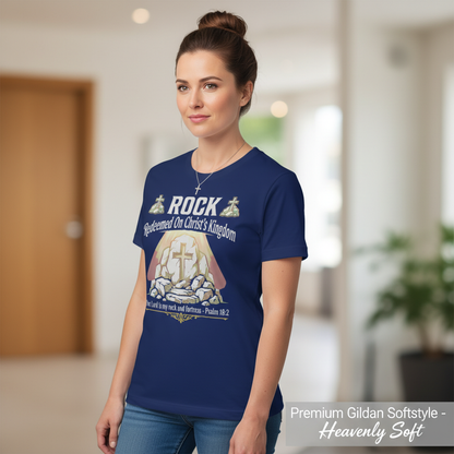 Christ the Rock Fortress T-Shirt__space