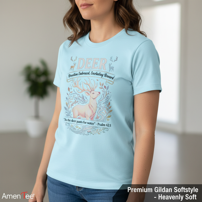 Psalm 42 Deer T-Shirt__space