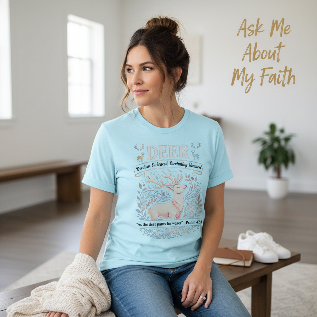 Psalm 42 Deer T-Shirt__pair