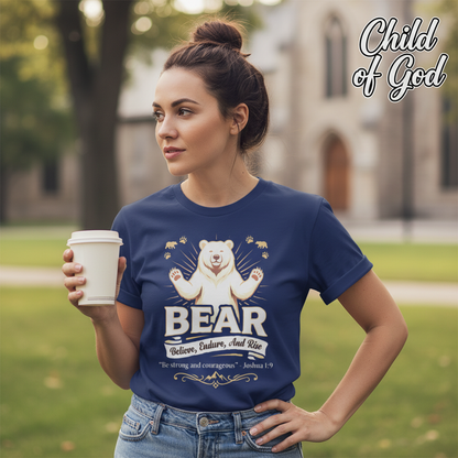 Believe, Endure, And Rise Bear T-Shirt__lifestyle