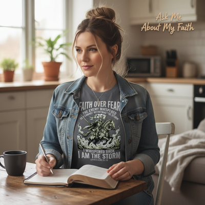 Faith Over Fear Warrior T-Shirt__use