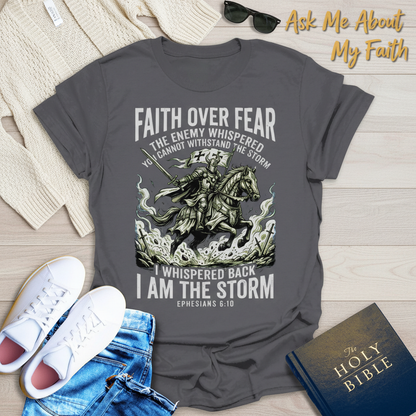 Faith Over Fear Warrior T-Shirt__pair