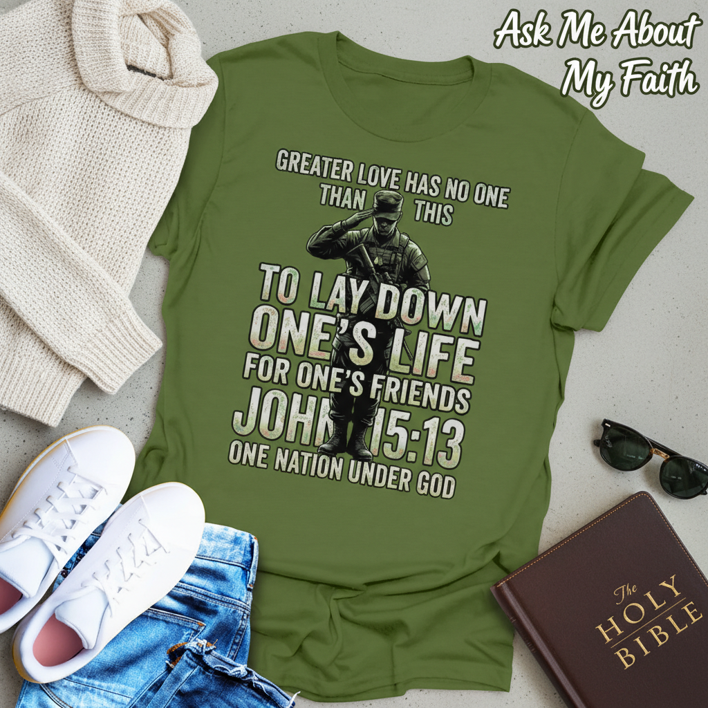 Greater Love Scripture Soldier T-Shirt__pair