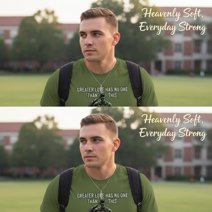 Greater Love Scripture Soldier T-Shirt__use