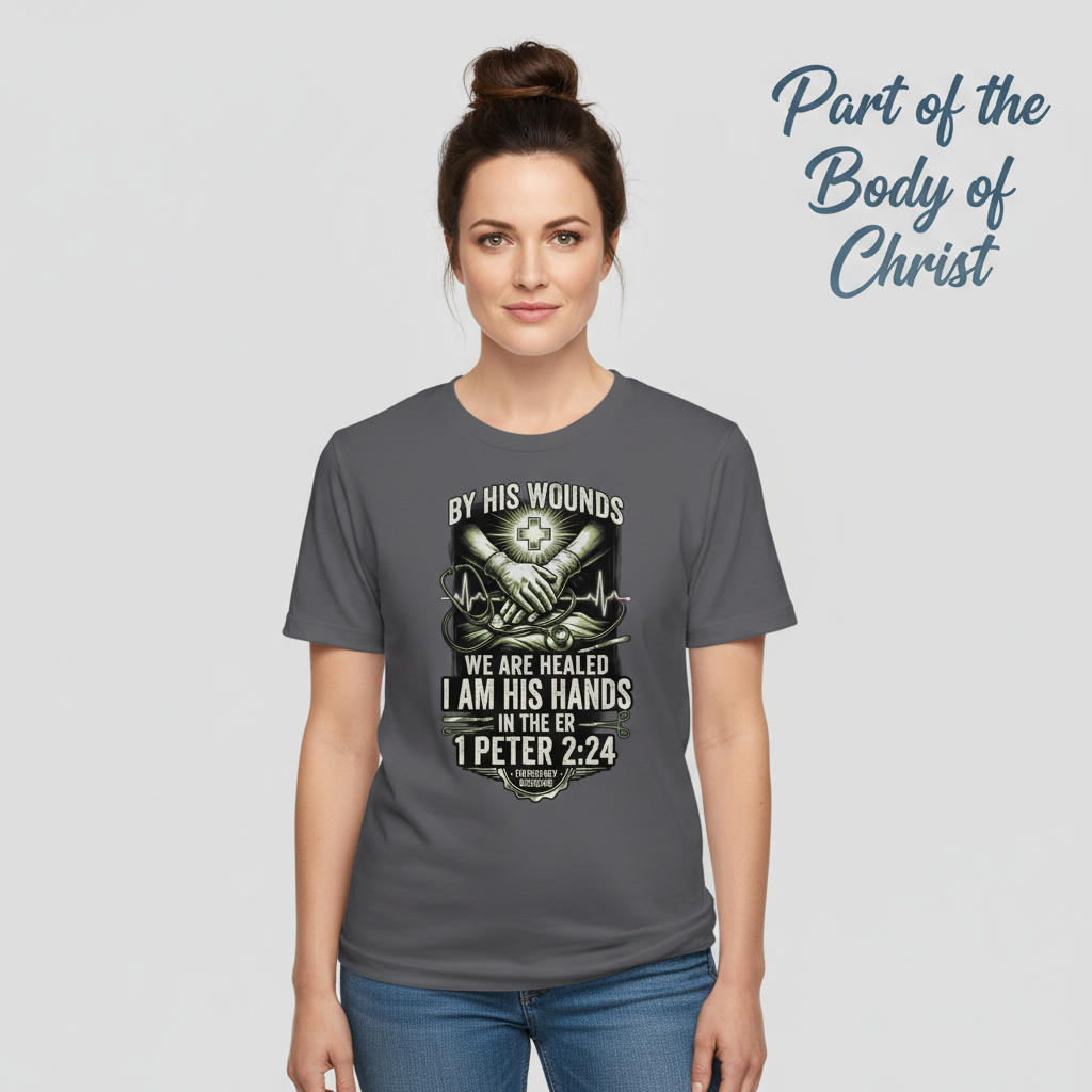By His Wounds ER T-Shirt__hero