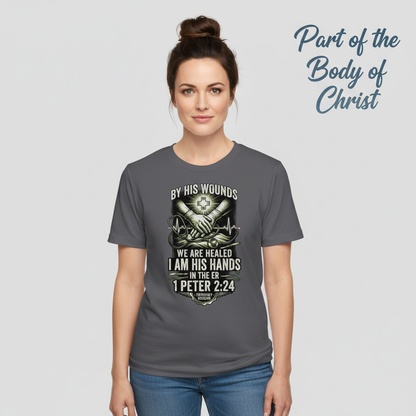 By His Wounds ER T-Shirt__hero