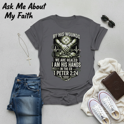 By His Wounds ER T-Shirt__pair
