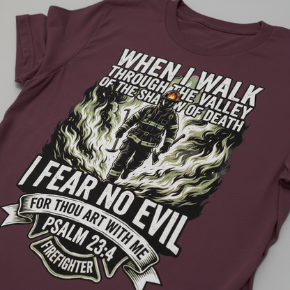 Fear No Evil Firefighter T-Shirt__detail