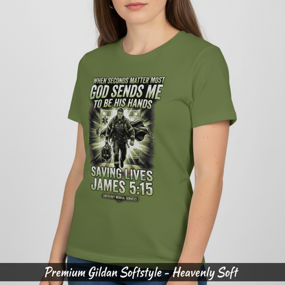 God Sends Me to Be His Hands T-Shirt__space