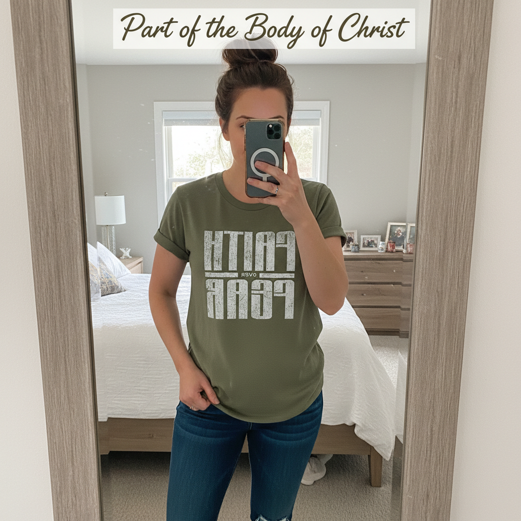 Faith over Fear T-Shirt_mirror_selfie
