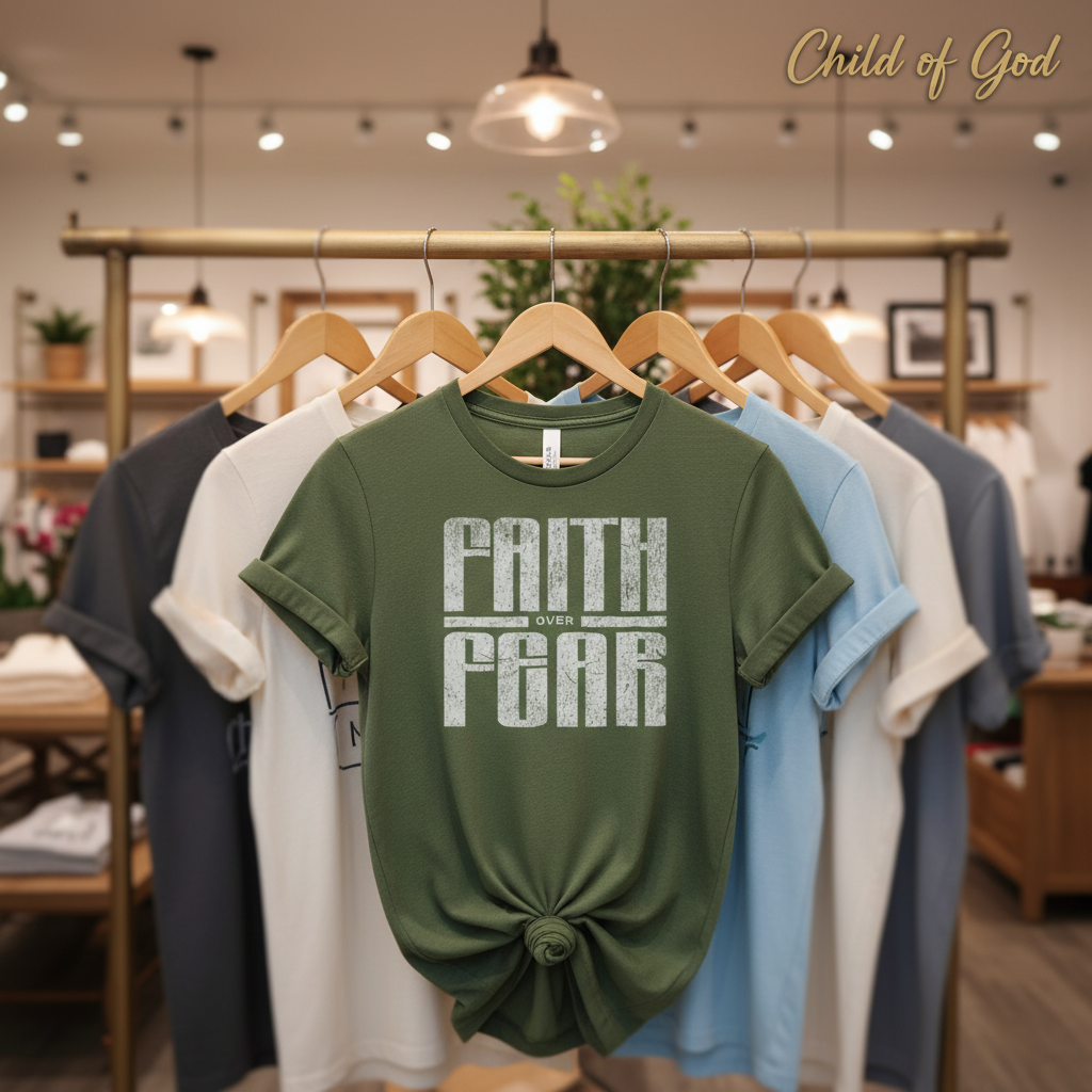 Faith over Fear T-Shirt_boutique_rack