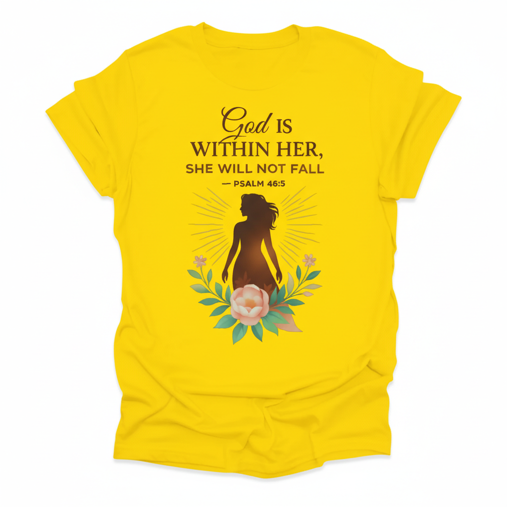 God Is Within Her T-Shirt_triple_model
