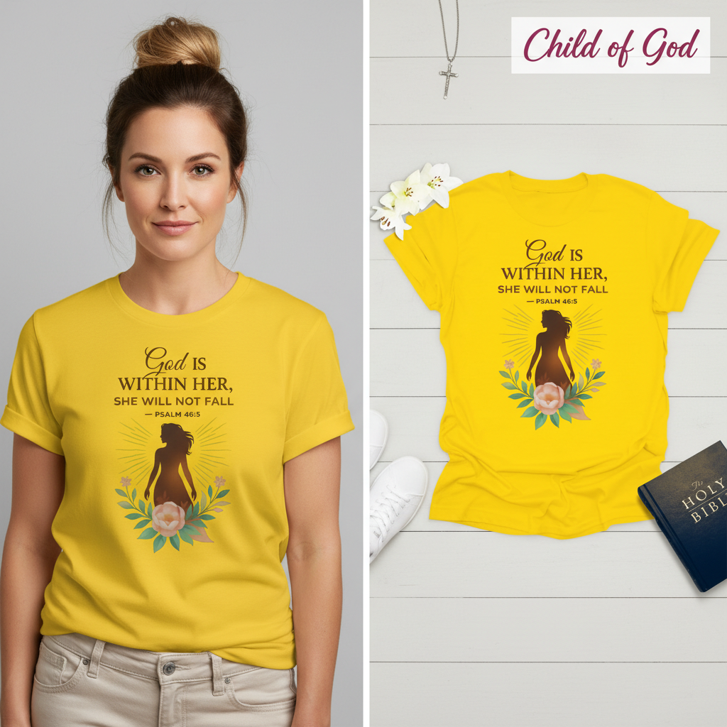 God Is Within Her T-Shirt_model_flat