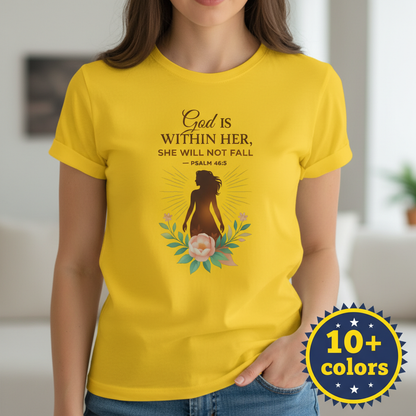 God Is Within Her T-Shirt_badge