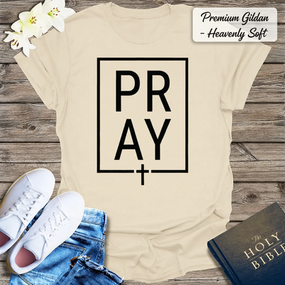 Bold PRAY Statement T-Shirt_clean