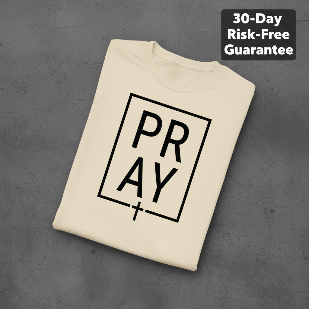 Bold PRAY Statement T-Shirt_fold_tilt