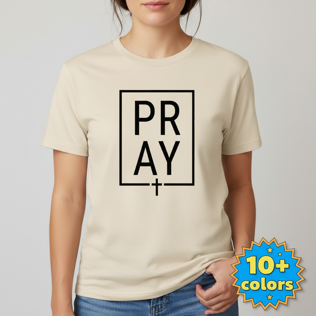 Bold PRAY Statement T-Shirt_badge