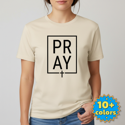 Bold PRAY Statement T-Shirt_badge