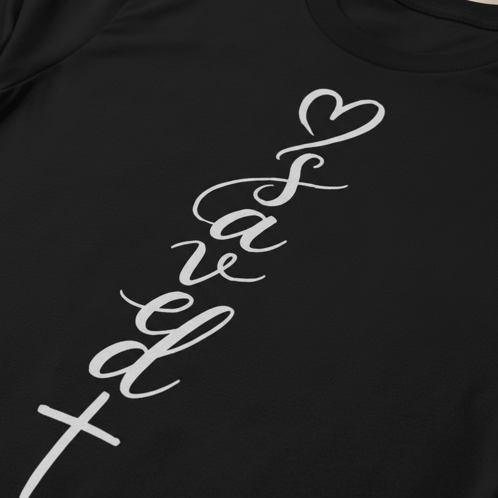 Saved by the cross T-Shirt__detail