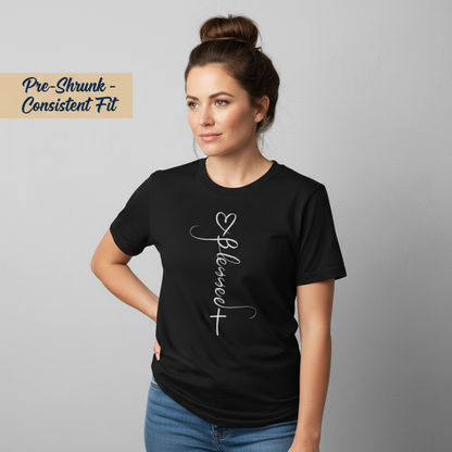 Blessed Cross Heart T-Shirt__benefit