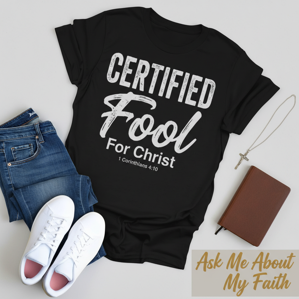 Certified Fool for Christ T-Shirt__pair