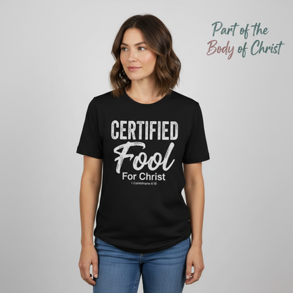 Certified Fool for Christ T-Shirt__hero