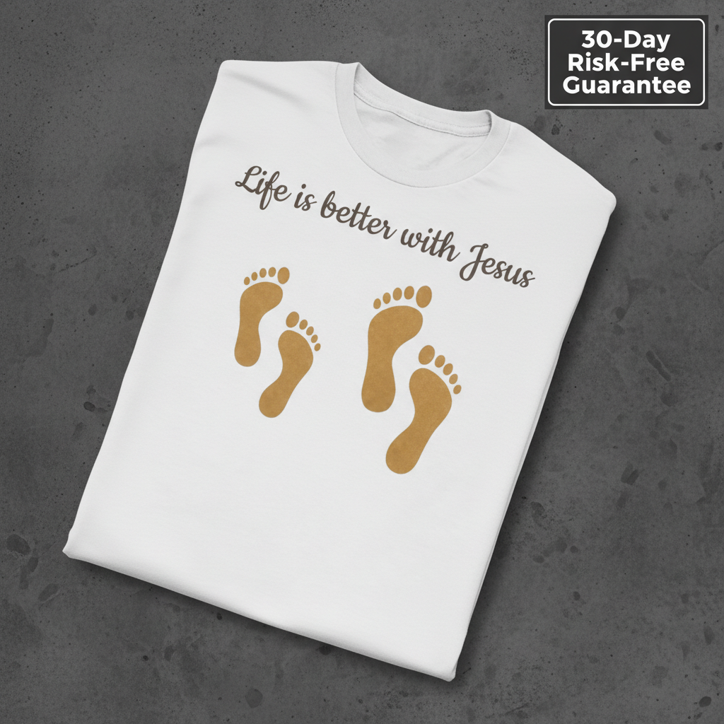 Life Is Better with Jesus T-Shirt_fold_tilt