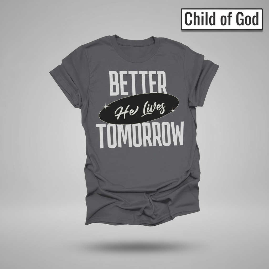 He Lives Better Tomorrow T-Shirt_3d_float